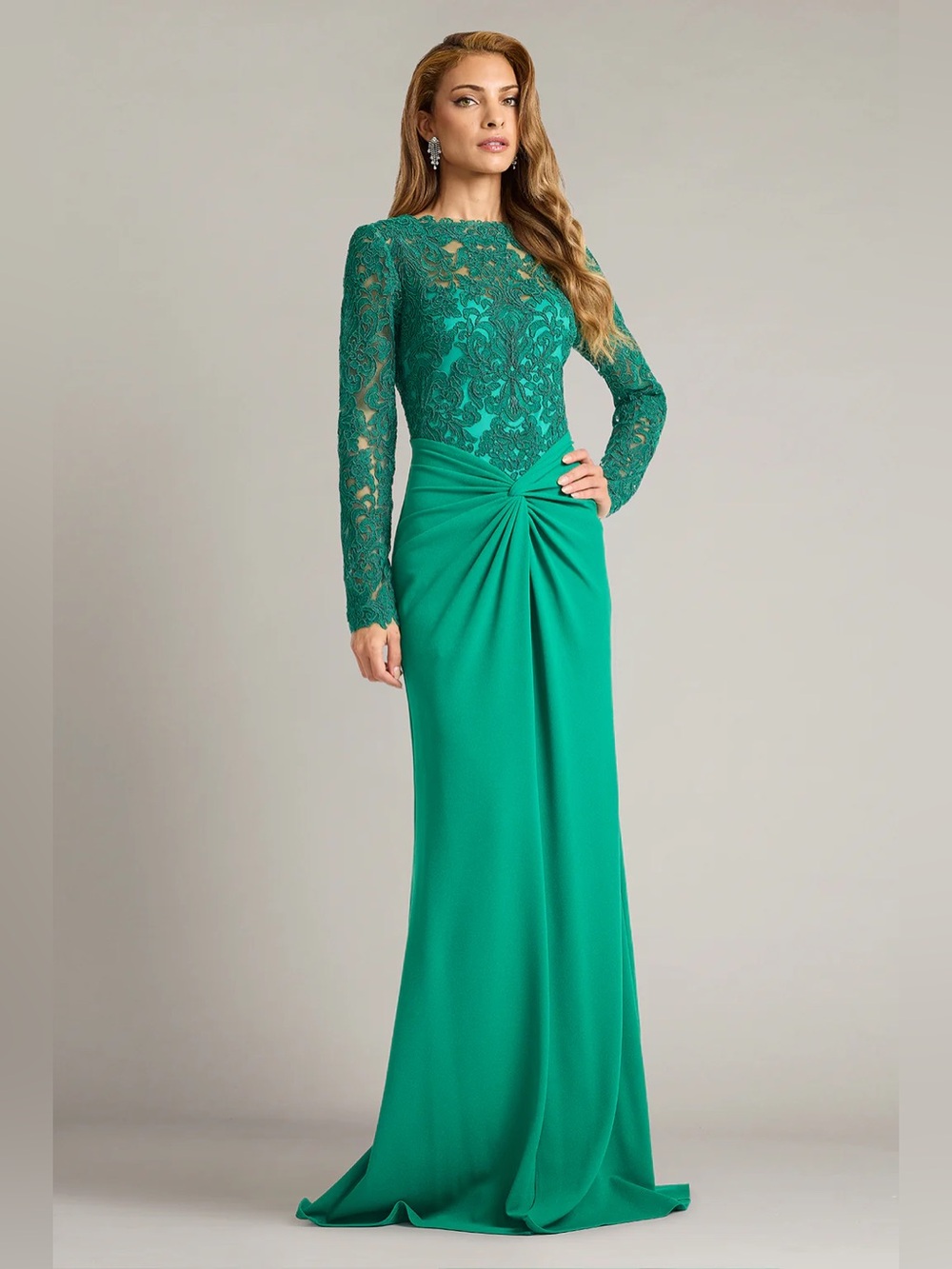 TADASHI SHOJI - LYSANDRA EMBROIDERED CREPE GOWN